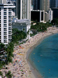 Aerial View of Waikiki Beach, Honolulu, USA Photographic Print by Holger Leue