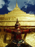 Detail of Statue, Wat Phra Kaew (Temple of the Emerald Buddha), Bangkok, Thailand Photographic Print by Richard I'Anson