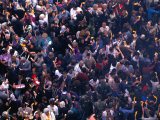 Overhead of Christian Worshipers Lighting Candles at Easter Ceremony, Jerusalem, Israel Photographic Print by Michael Coyne