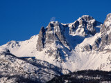 Setting Moon Over Ridge, Briancon, France Photographie par Richard Nebesky