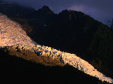 Evening Light on Crevasses and Seracs of Bossons Glacier., Chamonix Valley, Rhone-Alpes, France Photographie par Gareth McCormack