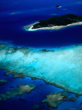 Aerial View of Island Also Known as Castaway Island, Fiji Photographic Print by David Wall
