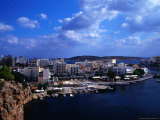Wharf and Buildings Surrounding Voulismeni Lake, Agios Nikolaos, Greece Photographie par Setchfield Neil