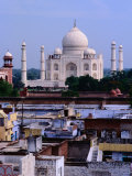 Taj Mahal and City Rooftops, Agra, Uttar Pradesh, India Photographic Print by Richard I'Anson