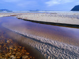 Shallow Water on Stones and Sand at Estuary on Cox Bluff, South West Nat. Park, Tasmania, Australia Photographic Print by Grant Dixon