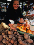 Vendor at Lehel Ter Market Stall, Budapest, Hungary Photographic Print by David Greedy