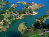 Aerial View of Embalse Del Penol, El Penon, Colombia Photographic Print by Krzysztof Dydynski