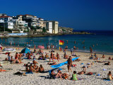 Sunbathers at North Bondi on a Summer Afternoon, Sydney, New South Wales, Australia Photographic Print by Barnett Ross