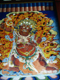Detail of Wall Painting, Bhutan Photographic Print by Tony Wheeler