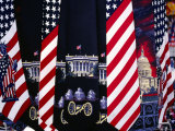 Patriotic Ties At  Souvenir Stall Near White House., Washington Dc, Virginia, U.S.A. Lámina fotográfica por Angus Oborn