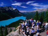 Lookout at Peyto Lake and Mistaya Valley, Banff National Park, Alberta, Canada Photographic Print by Lawrence Worcester