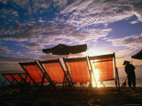Sweeping Nha Trang Beach at Sunrise, Nha Trang, Khanh Hoa, Vietnam Photographic Print by John Banagan