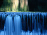 Radovna River Falling Over Man-Made Embankment, Vintgar Gorge, Long Exposure, Blur, Bled, Slovenia Photographie par Martin Moos