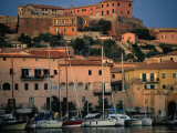 Buildings and Boats at Port, Portoferraio, Italy Photographic Print by Damien Simonis