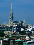 Garonne River and Cathedral, Bordeaux, France Photographic Print by Martin Moos