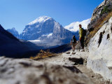 Hikers on Plain of Six Glaciers Trail, Banff National Park, Canada Photographic Print by Philip & Karen Smith