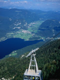 Cable-Car Having Just Left the Upper Station, Slovenia Photographic Print by Martin Moos