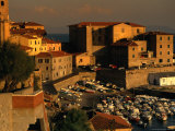 Old Section of Town on Waterfront, Piombino, Italy Photographic Print by Damien Simonis