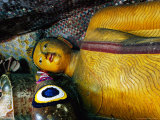 Reclining Buddha Statue in Cave Temple, Dambulla, Sri Lanka Photographic Print by Richard I'Anson