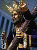 Statue During Holy Week Festival, Malaga, Spain Photographic Print by Setchfield Neil