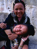 Portrait of Two Young Women from Hill Tribe, Vietnam Photographic Print by Mason Florence