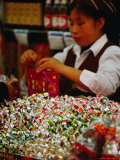 Customer in Sweets Shop, Shanghai, China Photographic Print by Phil Weymouth