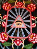 Sect Motif Decoration on the Caodai Great Temple, Tay Ninh, Tay Ninh, Vietnam Photographic Print by Greg Elms