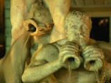 Detail of Fontana Del Moro at Night, Piazza Navona, Rome, Italy Photographie par Martin Moos
