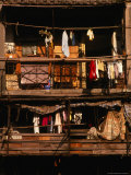 Balconies of Apartment Building in Sheung Wan, Hong Kong Photographic Print by Dallas Stribley