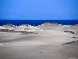 Gran Canaria Sand Dunes with Ocean in Distance, Maspalomas, Canary Islands, Spain Photographic Print by Tony Wheeler