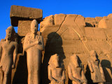 Giant Colonnades and Statues at Temple of Karnak, Luxor, Egypt Photographic Print by Chris Mellor