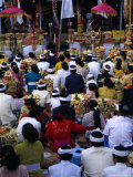 Crowds at Temple Festival, Pura Penataran Sasih in Pejang, Bali, Indonesia Photographic Print by Bill Wassman