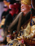 Taoist Figures at the Fortified Gate Shrine in the Manka District, Taipei, Taiwan Photographic Print by Tom Cockrem