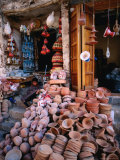 Terracotta Pots for Sale, San'a, Yemen Photographic Print by Chris Mellor
