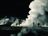 Steam from Geysers at Dawn, El Tatio Geysers, Chile Photographie par Woods Wheatcroft