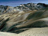Rolling Bare Hills Leading to Mountain Range, Peru Fotografie-Druck von Richard I'Anson