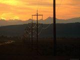 Powerlines at Sunset, Canada Photographic Print by Rick Rudnicki