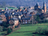 Town of Collonges-La-Rouge and Surroundings Fields, Collonges-La-Rouge, France Photographic Print by Oliver Strewe