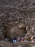 Tourists Entering Shaft of Pyramid of Cheops at Giza Cairo, Egypt Photographic Print by Phil Weymouth