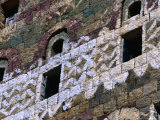 Detail of Building in Village of Al-Hajjara, Al-Mahwit Governorate, Yemen Photographic Print by Chris Mellor