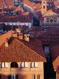 Town Of Saluzzo Seen From Torre Civica, Italy Lámina fotográfica por Damien Simonis