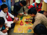 Men Gambling, Nyaungshwe, Shan State, Myanmar (Burma) Photographic Print by Bernard Napthine