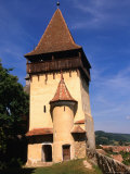 Defence Tower of Fortified Church of Biertan, Biertan, Sibiu, Romania, Photographic Print by Diana Mayfield