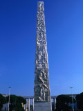Carved Stone Obelisk on Piazza Marconi, Rome, Italy Photographie par Jonathan Smith