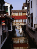 Buildings on the Canal, Suzhou, Jiangsu, China Photographic Print by Diana Mayfield
