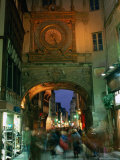 Clock-Face of Gros- Horloge at Night, Rouen, France Photographie par Martin Moos