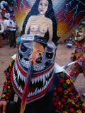 Sticky Rice and Coconut Husk Mask for the Phi Ta Khon Festival, Loei, Thailand Photographic Print by Joe Cummings