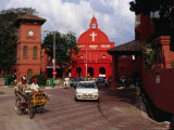Traffic Outside Christ Church, Melaka, Malaysia Photographic Print by Richard I'Anson