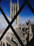 Prom Tower of National Cathedral Through Window Bars, Washington Dc, USA Photographic Print by Rick Gerharter