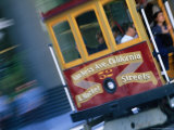 Passengers on a Trolley Car, San Francisco, California, USA Photographic Print by Ray Laskowitz
